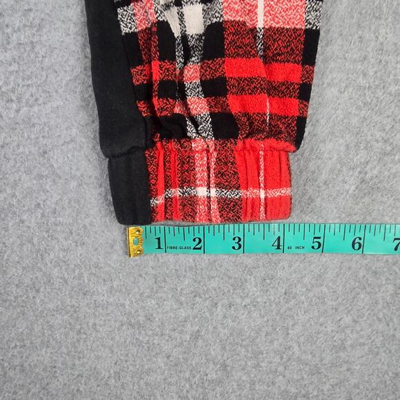 Revolution Pants Youth/Juniors Size Large Black Red Plaid Joggers Hip Hop - Picture 10 of 11